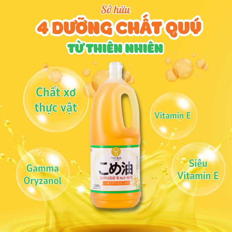 Dầu gạo Nhật Bản nguyên chất Tsuno dầu ăn gạo lứt Nhật Bản - Hachi Hachi Japan Shop