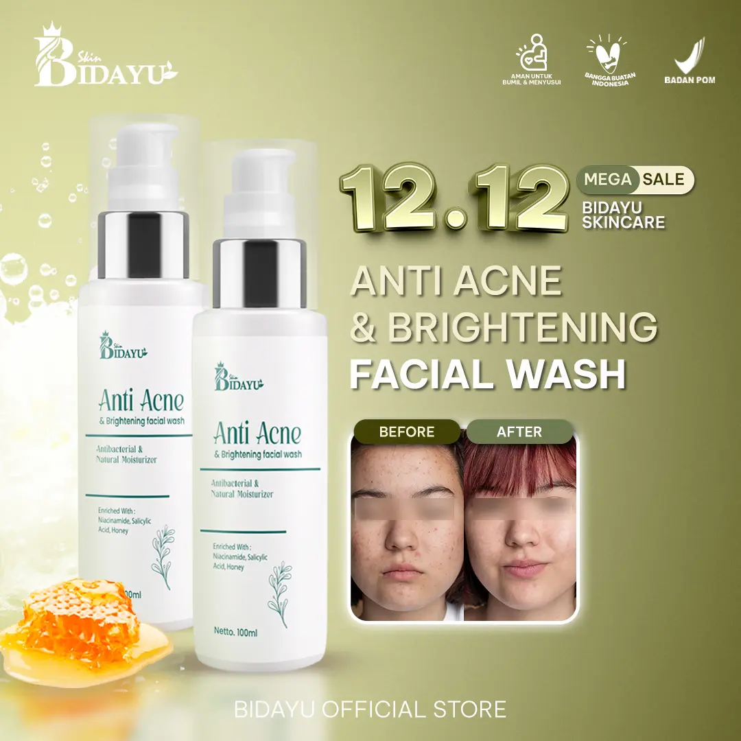 Bundle Facial Wash & Toner – Gentle, Hydrating & Acne Care with Salicylic Acid, Green Tea & Centella – membersihkan pori, mengontrol minyak, dan menenangkan kulit berjerawat