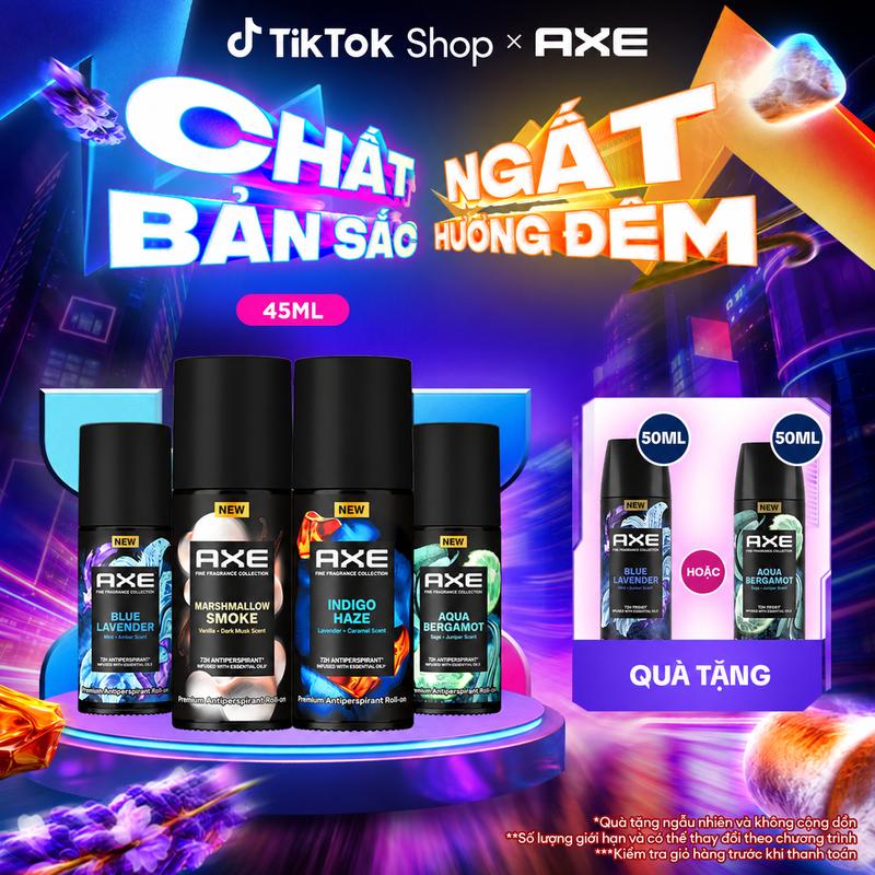 Combo 2 Lăn ngăn mùi hương nước hoa cao cấp AXE 45ml, công nghệ hóa mồ hôi thành mùi hương thơm mát 72h