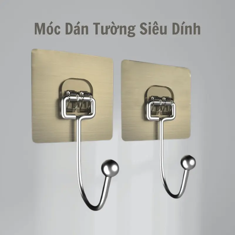 Móc Dán Tường Inox Siêu Chắc Chắn - Móc dán tường siêu dính in hình Độc Đáo