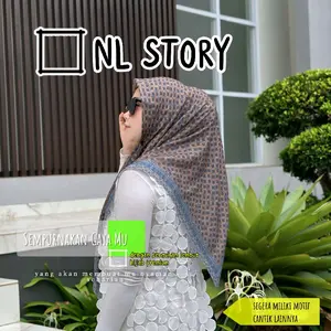 Jilbab Voal Motif NL Sublime NL Original - Nilna Story Lembut tegak paripurna