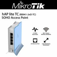 Gambar MikroTik RB941-2nD-TC (hAP-Lite2) - 4-Port Ethernet ports Wireless Router built-in Wireless 2.4Ghz (802.11b/g/n) I RB941 2nD TC dari Duta Mandiri Infokom Kota Administrasi Jakarta Pusat 1 Tokopedia