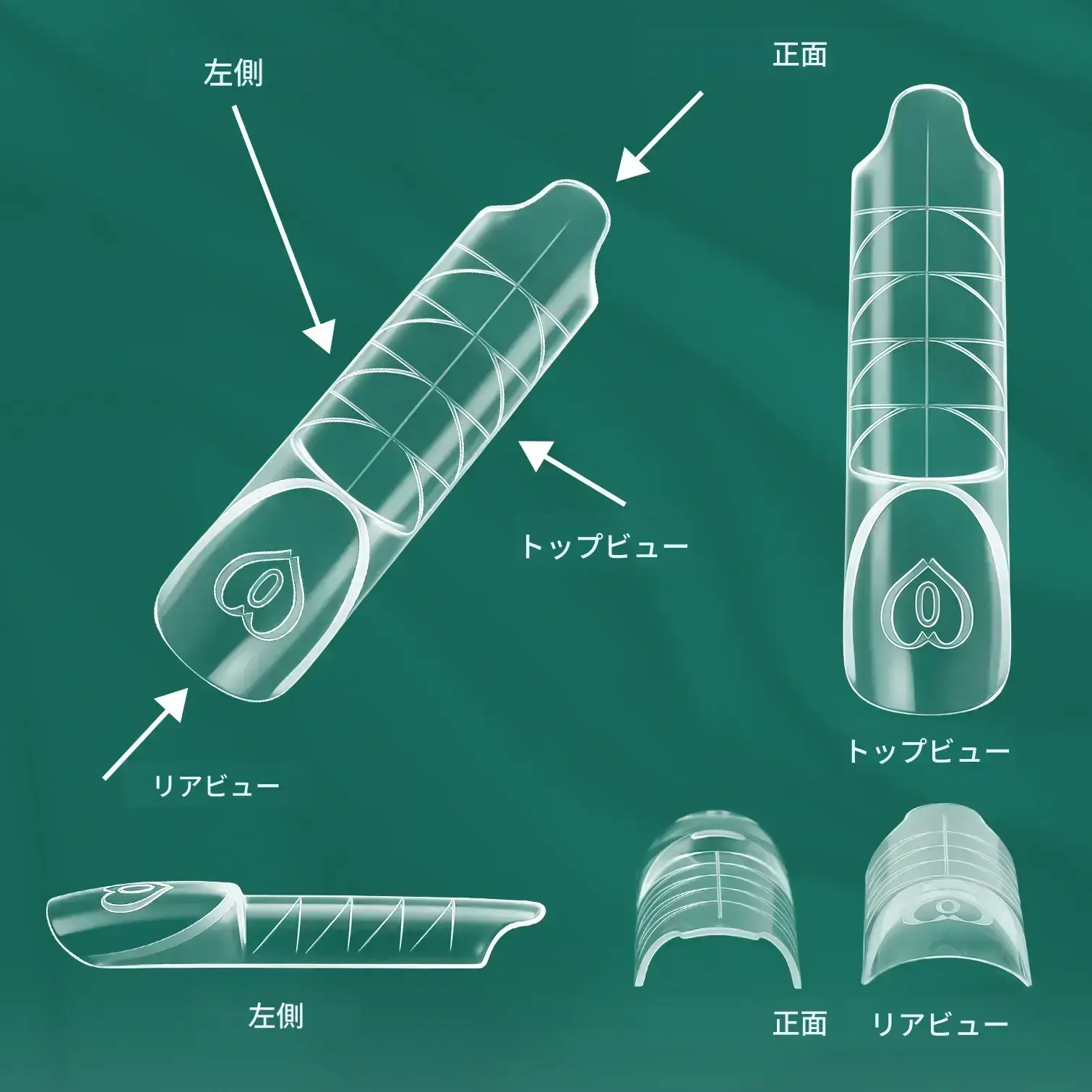150個セット Nailpop 革新的なスペース調フレンチフォーム（スケールと