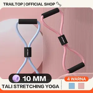 [READY] TrailTop Tali Olahraga Tali Stretching Fitness Gym Yoga Stretch Rope Resistance Bands 8 Toning Tube Portable Otot Busa Outdoor