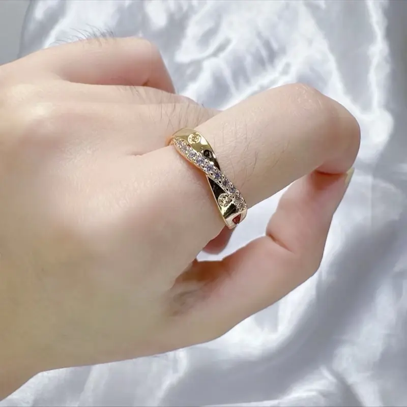 (CO 2 bonus 1) C04 Cincin simple  perhiasan xuping aksesoris wanita 5