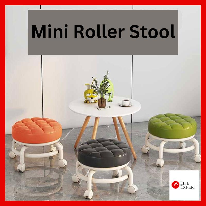LifeExpert 360° Rotating Mini Roller Stool Pulley Wheels Stool - TikTok ...