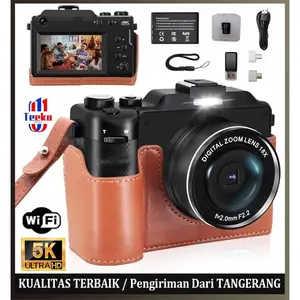 TEEKA X9 Kamera Digital 80MP Wifi 5K Vlog Kamera 18X Digital Zoom Dengan Dukungan Selfie