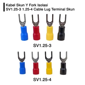 Kabel Skun Y Fork Isolasi SV1.25-3 Cable Lug Terminal Sekun