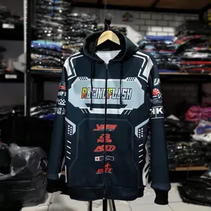 Jaket Racing Flash Motif Terbaru Jaket Motor Fullprinting Lotto Tebal 2 Saku Digital Printing Sublimation Size L
