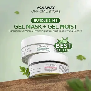 ACNAWAY Bundle 2in1 -Mugwort Gel Mask +Mugwort Water Gel Treatment Perawatan Wajah Berjerawat masker