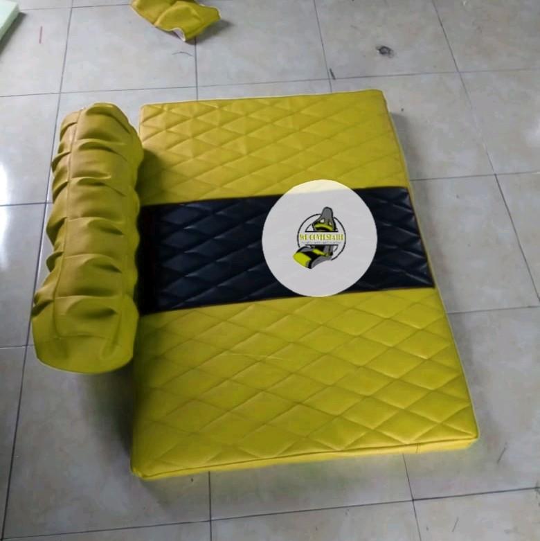 matras kasur +guling pengganti sandaran kiri mobil truk dan pickup ukuran L80cm T60cm tebal busa 5-6 cm terlaris Camping 1