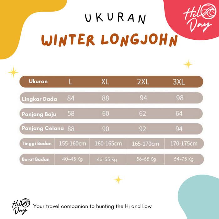 HILODAY Long Jhon Pria Winter Tebal Hangat 2