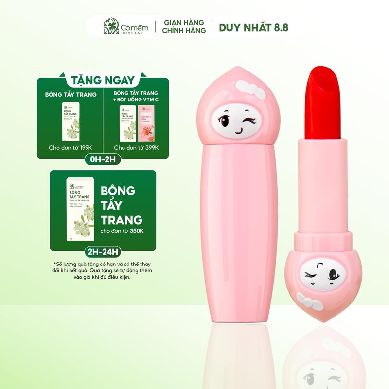 Son Môi Lụa Có Màu Cho Bé Búp Bê Cỏ Mềm Thiên Nhiên An Toàn 4g