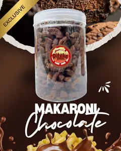 Snack  Makaroni Cokelat Diteke Toples 800 ML untuk Lebaran - Food