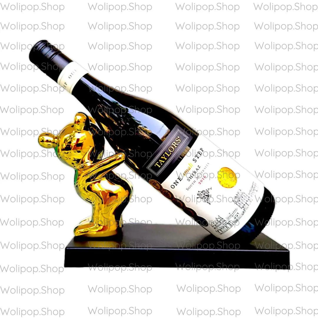 Bear Wine Holder Tempat Botol Wine Dekorasi Rumah Ruang Tamu Kantor