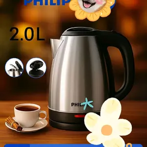 teko/ketle listrik pemanas air 2L berbahan dasar stainless steel original