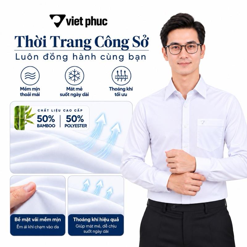 Áo Sơ Mi Nam Slimfit cao cấp, phong cách sang trọng và lịch lãm.