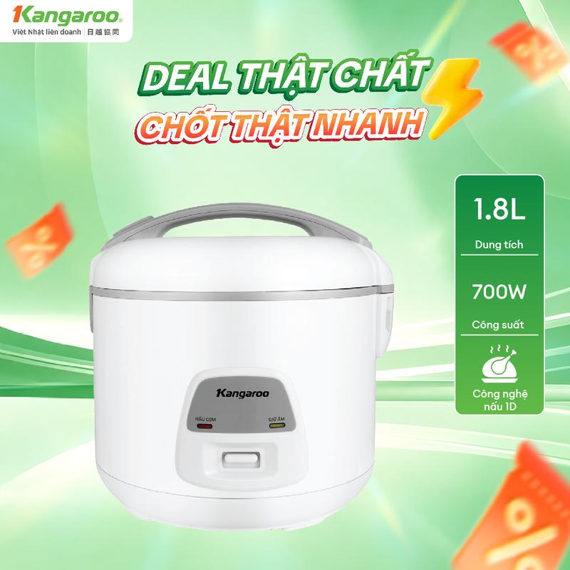 KGRC18M8 | Nồi cơm điện nắp gài 1.8L Kangaroo