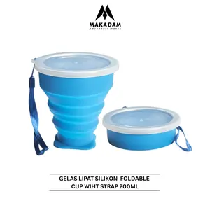 gelas lipat silikon foldable cup camping hiking travel outdoor