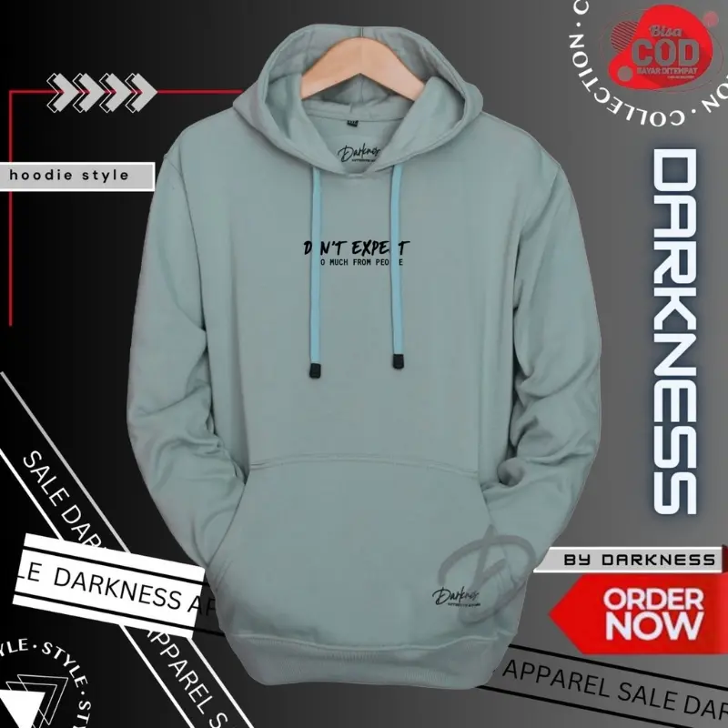 hoodie pria terbaru 2024 trend masa kini brand bandung local darkness warna hijau mint list DONT EXPECT sweater wanita jumbo murah jaket hoodies cewek korean style remaja bts hoddie cowok aesthetic jumbo unisex termurah cod bayar di tempat