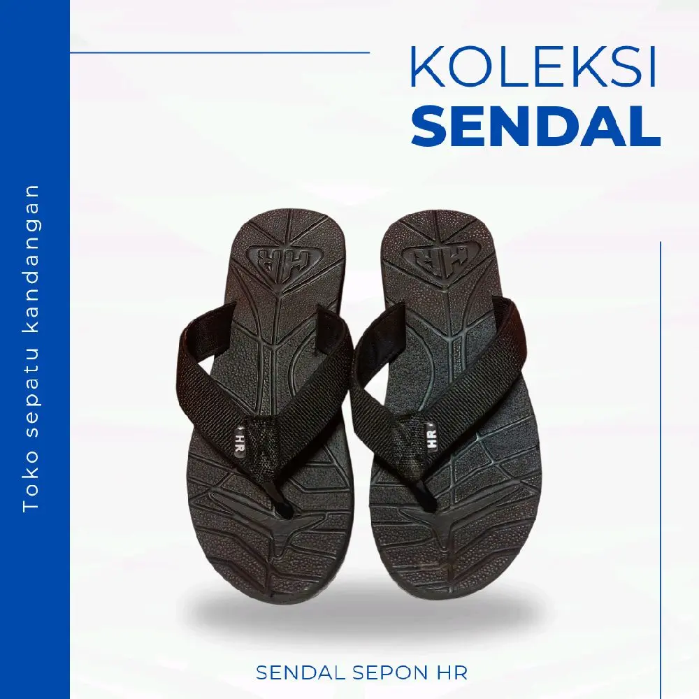 Sandal Gunung Pria Sendal Jepit Sepon Karet HR Laki-laki Cowok