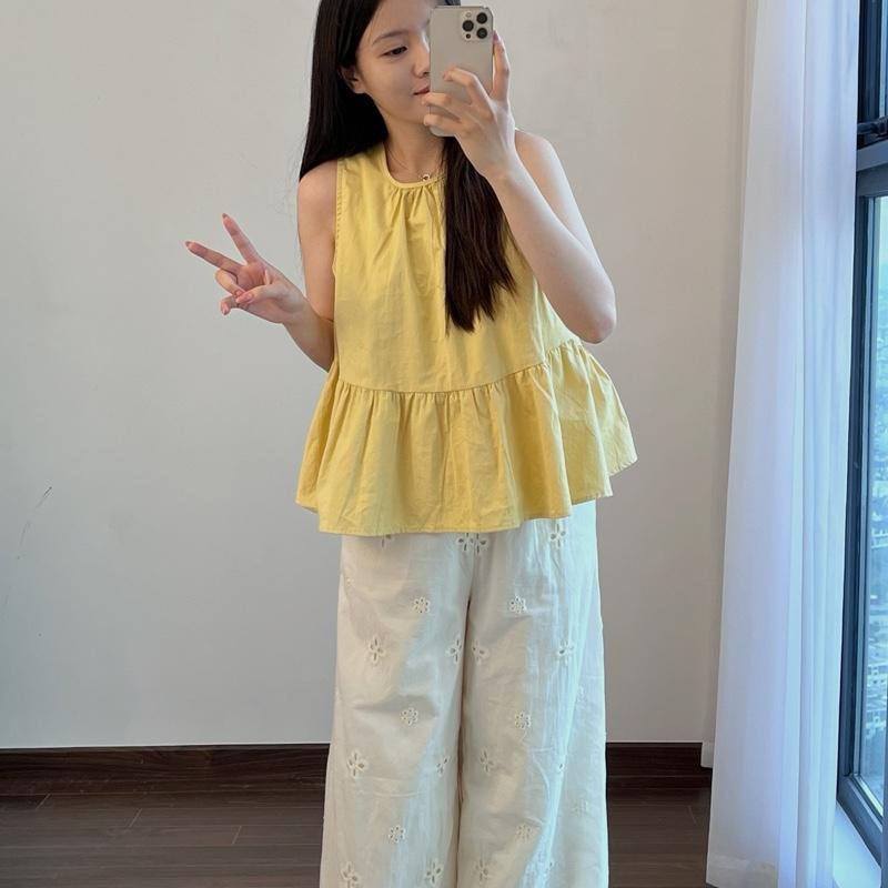 Set áo babydoll kèm quần thô hoa cắt nhẹ nhàng đi biển 8
