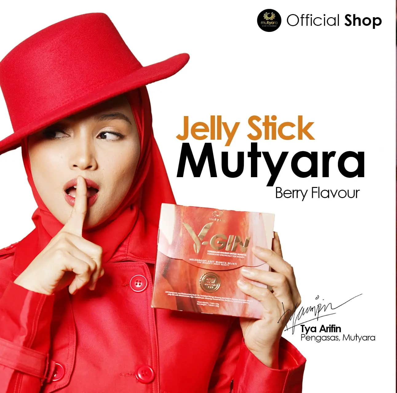 Mutyara Jelly Stick Berry Flavor & Jus Nusantara in Pouch Tya Arifin Kecantikan Wanita