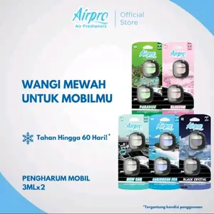 Airpro Pop & Clip Pengharum Parfum Mobil Ventilasi AC 3ml x 2pcs Wangi Mewah Tahan Hingga 60 Hari
