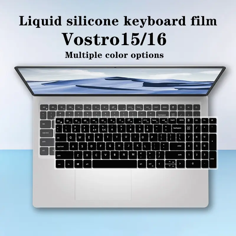 For Vostro15/16 Inch liquid silicone keyboard film 3501, 3510, 3520, 3558, 3582, 3561, 3562, 5510, 5568, laptop keyboard film dustproof and waterproof