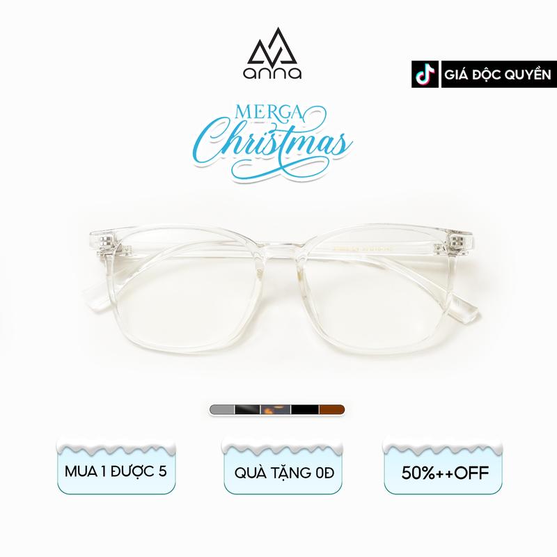 Gọng kính cận thời trang ANNA dáng vuông mắt nhỏ thời trang cá tính chất liệu nhựa dẻo OL 27008