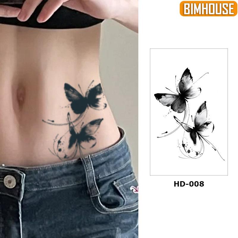 Hình xăm dán hình bướm 15 ngày chống nước HD-008, miếng dán hình xăm tạm thời cá tính