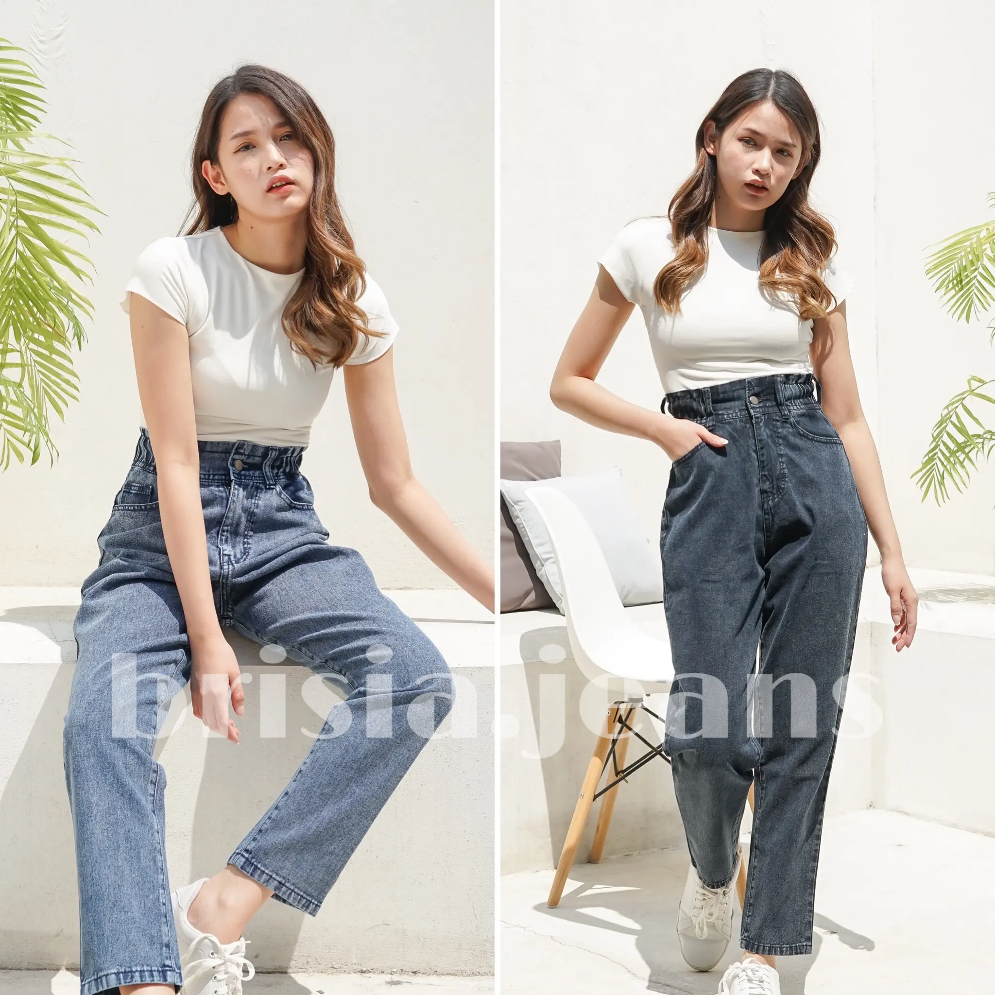 JI-EUN Boyfriend Jeans - 2 WARNA / Highwaist Jeans