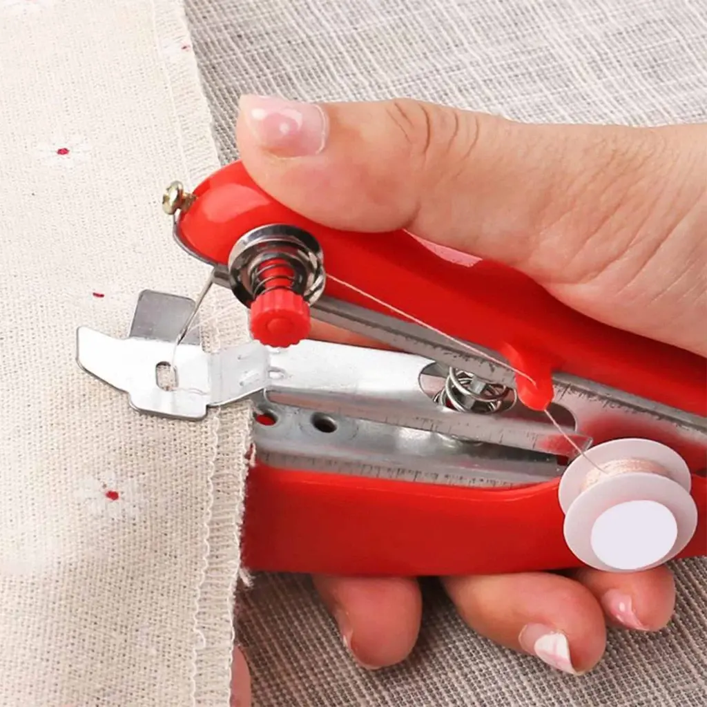 Mesin Jahit MINI Tangan Portable Mini Staples Manual Handheld Sewing Machine