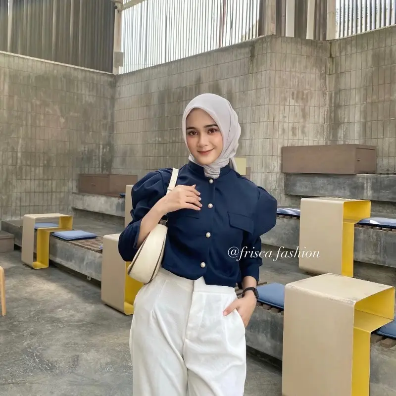 Frisca fashion - Sonia Blouse Blezer Crop Top / Outer wanita terbaru 1