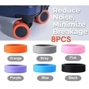 Silikon Pelindung Roda Koper Universal 8 pcs Cover roda Protextoe Ring Karet Pengganti Roda Koper | Dejavu koper Malang