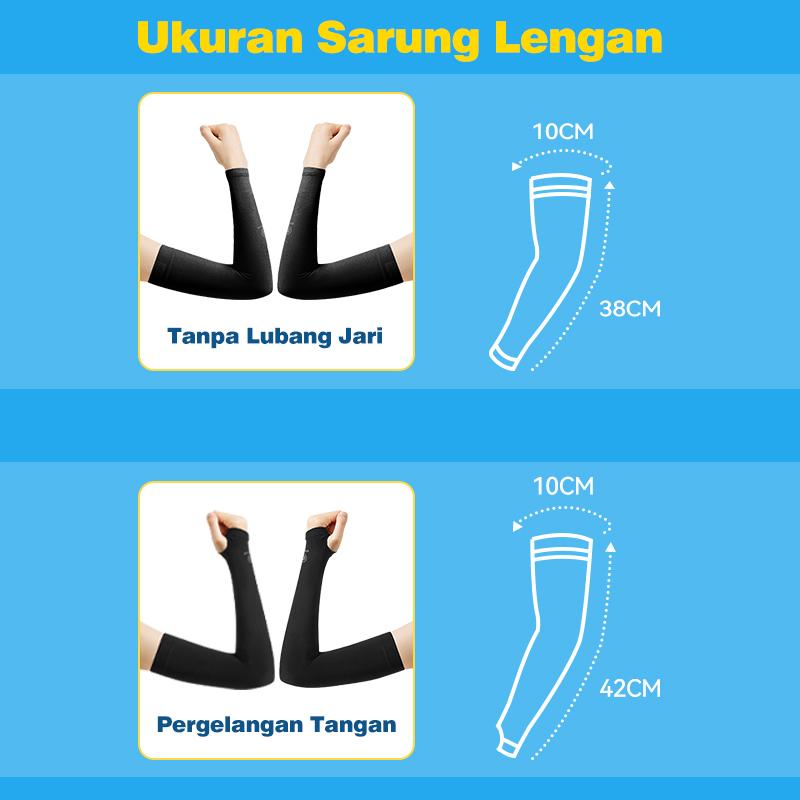 SOLOEVER 1Pair Arm Sleeves UPF50+ Sun Protection Man and Women Lengan baju Breathable Hand Cover Cooling Outdoor Cycling Sun Biking Ice Fabric Sleeve