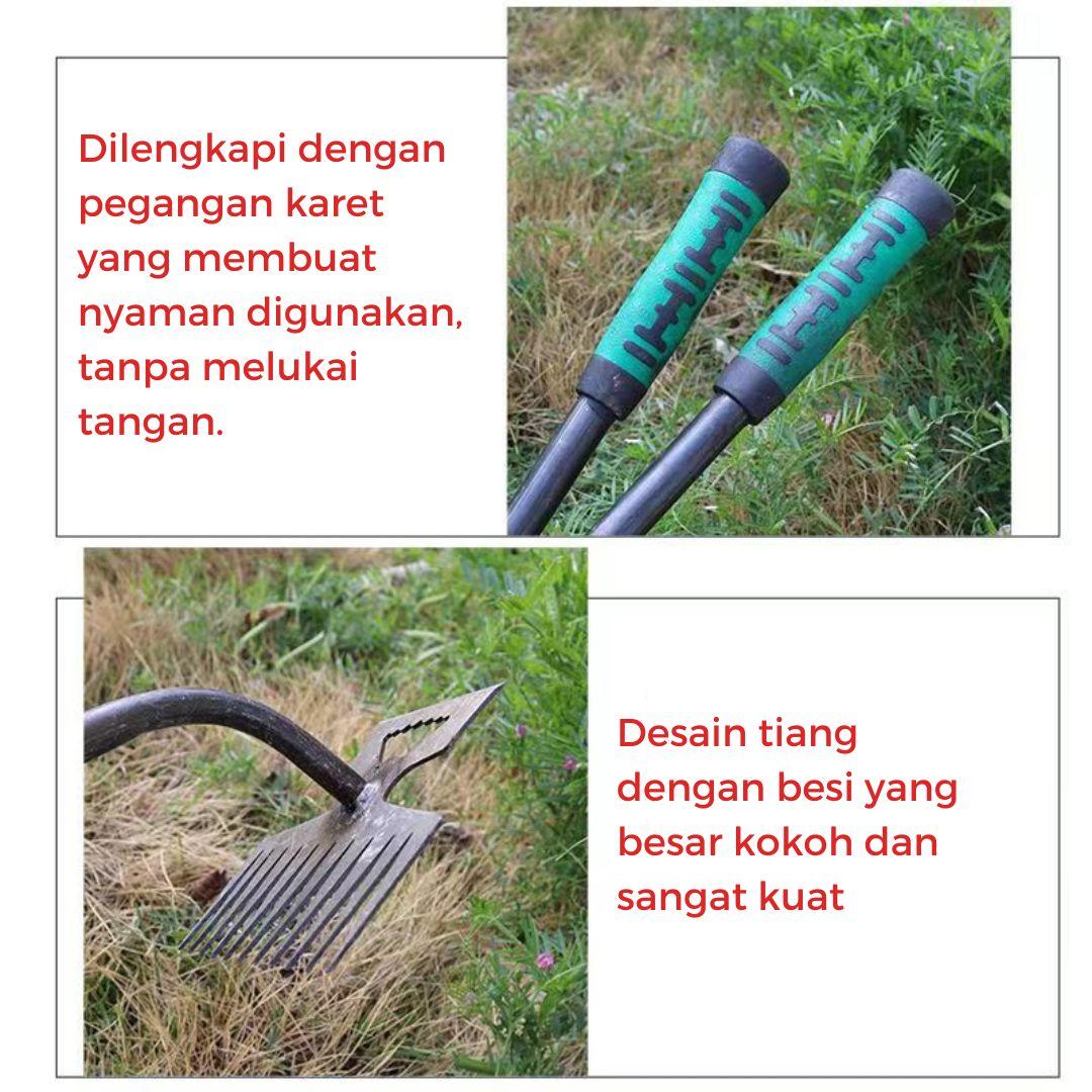Weeding Garu Kecil Penyiangan Harrow Manual Alat Pencabut Pembersih Rumput Gulma Liar Kebun