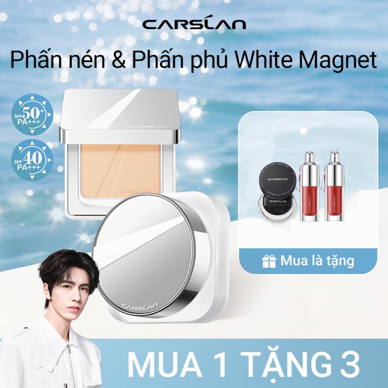   TunPham97  Phấn phủ chống nắng White Magnet Carslan SPF 50+ PA+++ 9g Đều màu mịn da ngay Nắng nóng bám nền lâu+ Mua 1 tặng 3 Phấn phủ mini 1g*1+Son dưỡng mini*2 