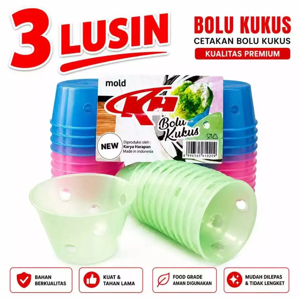 36 PCS Cetakan Bolu Kukus Plastik Merk Kh Kitchenware BY MEGAH CETAKAN
