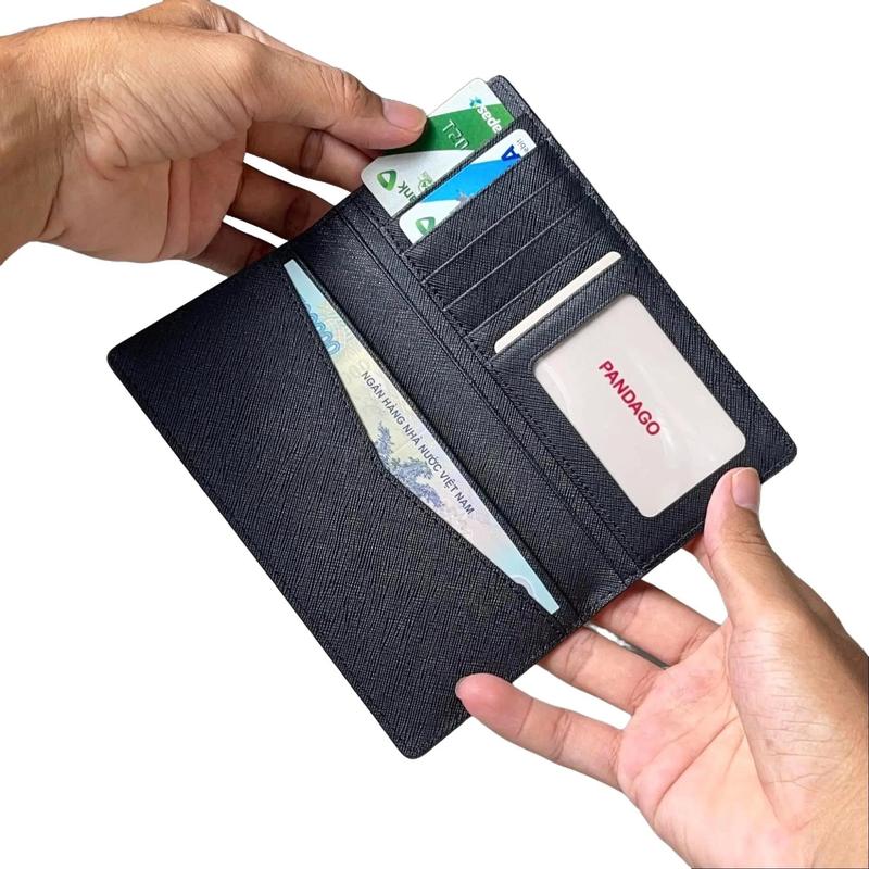 Ví Cầm Tay Nam Nữ Cao Cấp Mini Long Ví Tiền Da Nhám Sang Trọng - Pandago Wallet
