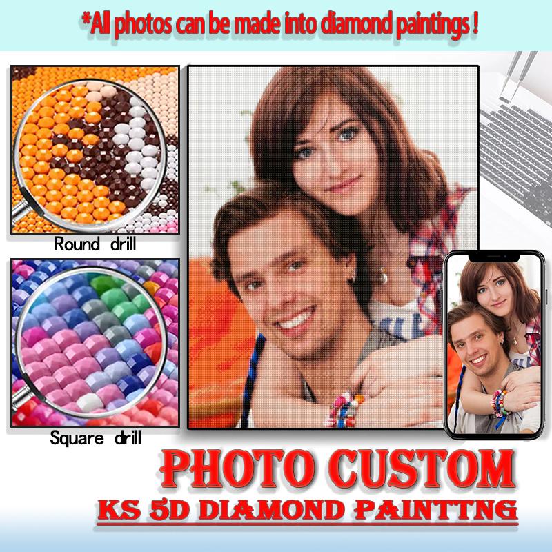 Tranh Đính Đá 5D Tùy Chỉnh Ảnh KS, Tự Làm, Thích Hợp Cho Gia Đình, Đám Cưới, Cặp Đôi, Cá Nhân Hóa Ảnh Thú Cưng, Nghệ Thuật Thủ Công, Thích Hợp Cho Phòng Khách, Tranh Thêu Chữ Thập, Phòng Ngủ, Nhà Hàng, Đồ Trang Trí Nhà Cửa Làm Đồ Handmade tranh nút