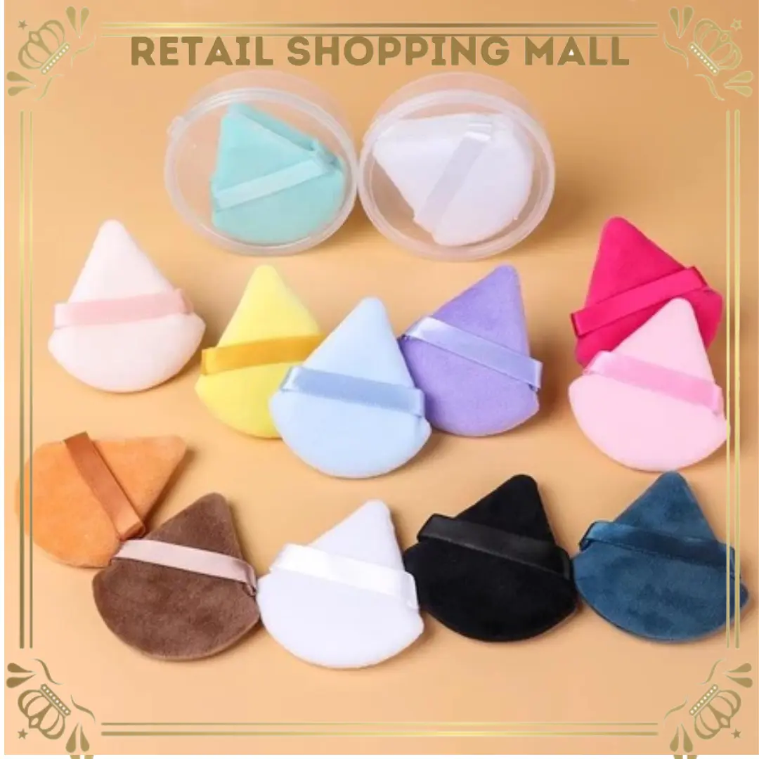RSM Sponge Makeup Segitiga Mini Pizza Puff Triangle Sponge Make Up Powder Colorfull Spons Bedak Tabur Applicator Super Halus