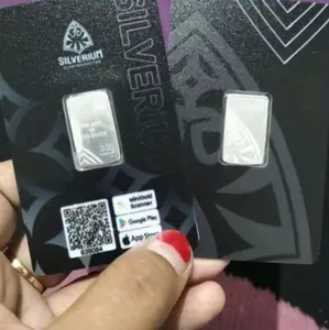 Perak Batangan Silverium 3.3 Gram Asli Original (Free Logam Mulia 0,001 g) BARANG READY TIDAK PO