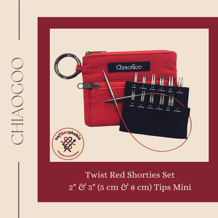 Gambar Jarum Rajut Chiaogoo Twist Red Shorties Set 2" & 3" (5 cm & 8 cm) Mini dari Nofiberphobia Kota Surabaya Tokopedia