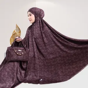 ARSHAKA 786 - Mukena Dewasa Putri Salju Mewah Santorini Silk 2in1 Lasercut Fathira Series