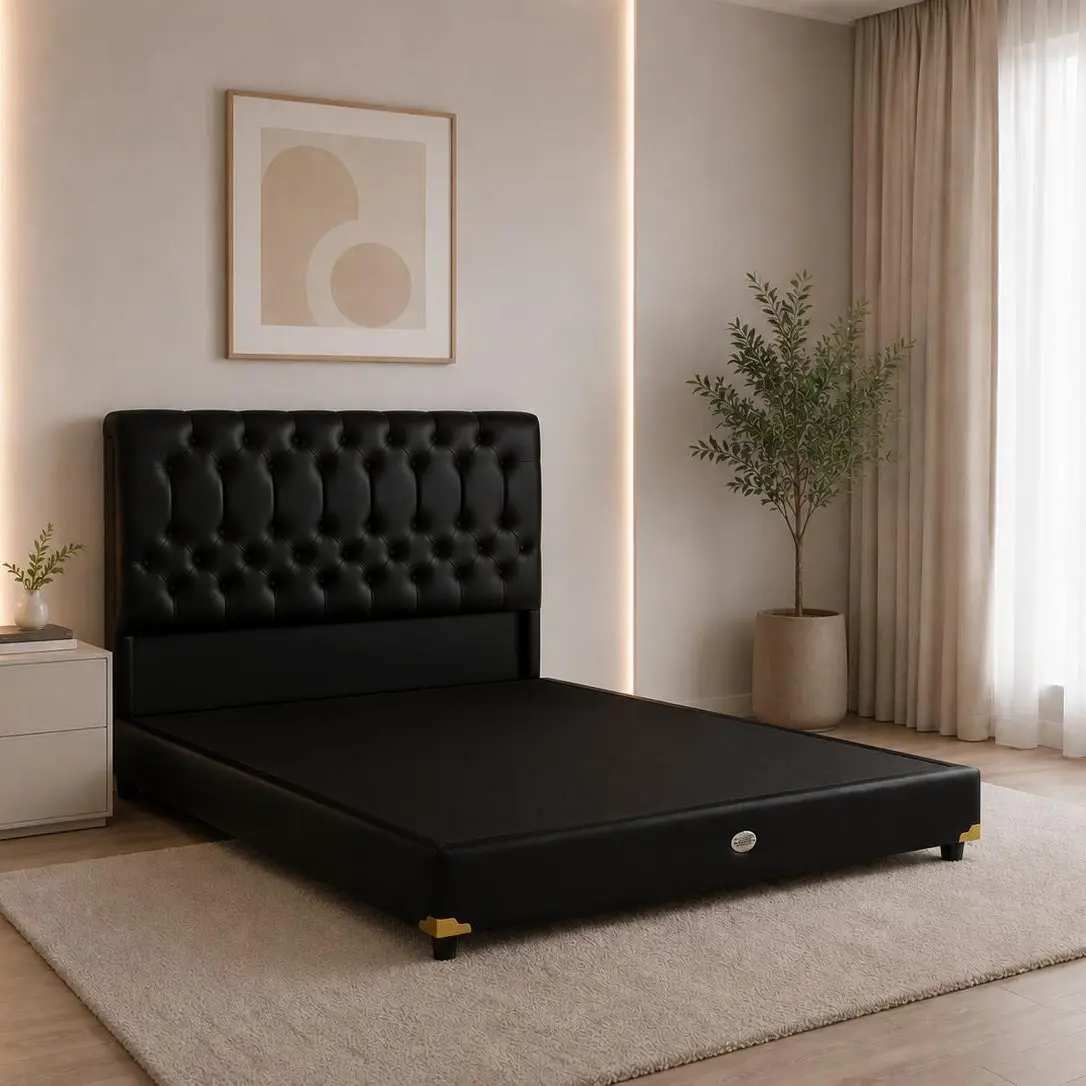 Bigland Divan Barcelona dan Sandaran Monaco Minimalis Estetik Klasik Hitam Coklat