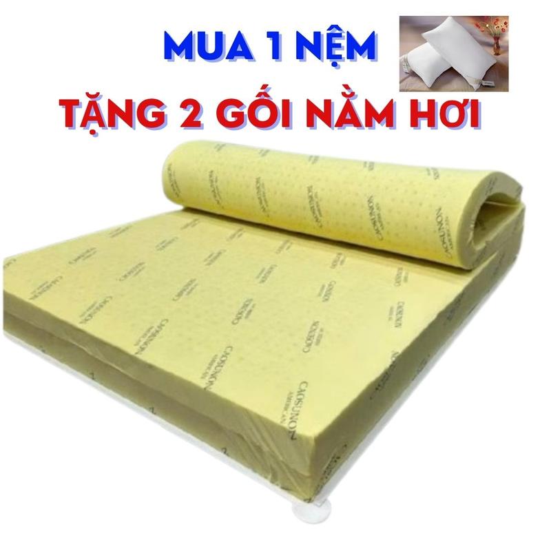 Nệm 1m2 x 2m x 10cm kèm 2 gối hơi. cao su non ép tổng hợp American êm- CÓ ĐỘ ĐÀN HỒI
