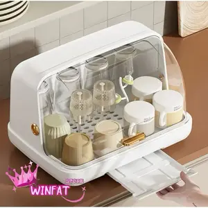 Tempat Gelas Rak Pengering Botol Susu Bayi Dengan Kapasitas Besar Dan Di lengkapi Dengan Lampu UV Rak Cangkir Rak Gelas Piring