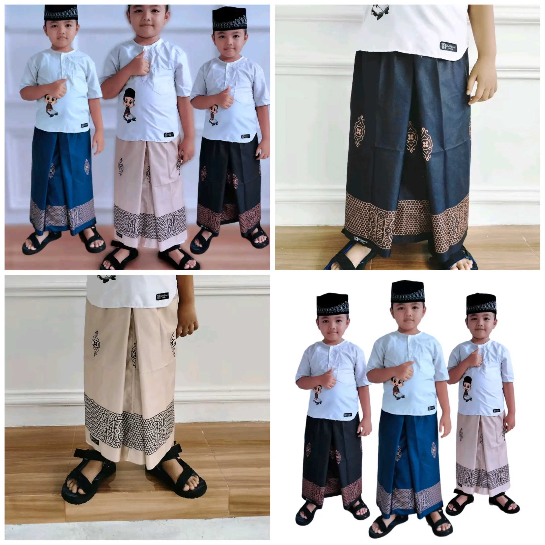 Sarung Instan Anak Premium Model Rok untuk Usia 2-13 Tahun Motif Gus Iqdam - Celana, Katun