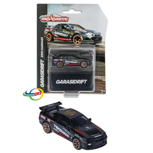 MAJ212051030PMI - [MINUS BUBBLE & CARD ] MAJORETTE NISSAN SKYLINE GTR (R34) GARASI DRIFT Ziko Harnadi